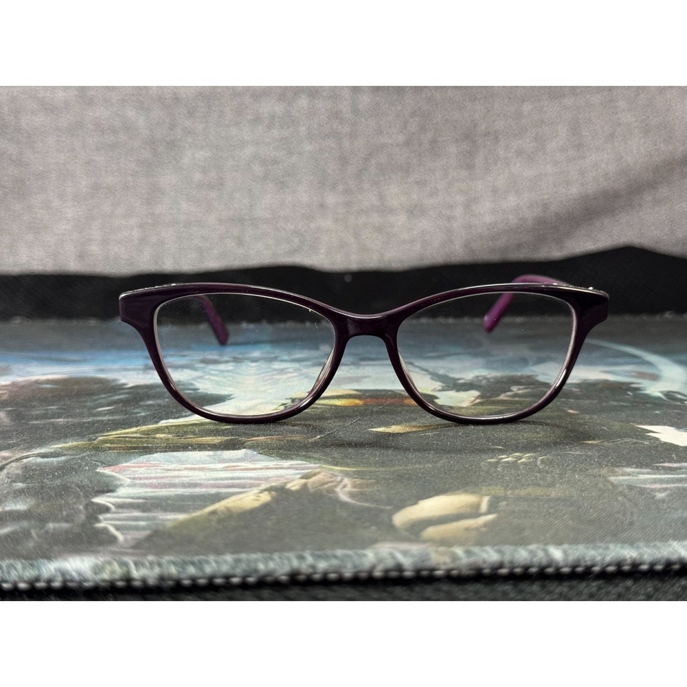 Jones New York J239 Women's Purple Semi-Cat-Eye Eyeglasses‎ Frame Only 49-15-135